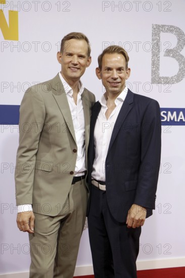 Hendrik Steeck and Paul Zubeil arriving at the Bertelsmann Summer Party 2025 at the Bertelsmann