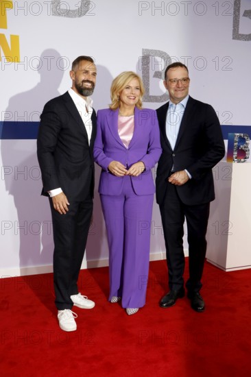 Daniel Funke, Julia Klöckner and Jens Spahn arriving at the Bertelsmann Summer Party 2025 at the