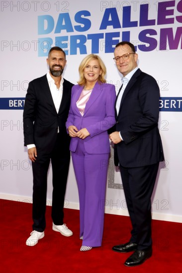 Daniel Funke, Julia Klöckner and Jens Spahn arriving at the Bertelsmann Summer Party 2025 at the