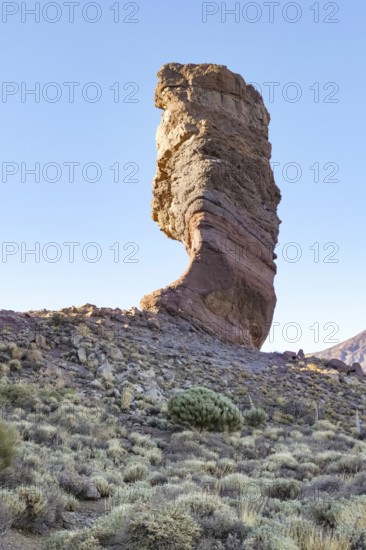 Scenery around Roques de Garcia with Roque Cinchado at Teide National Park in Tenerife, Canary