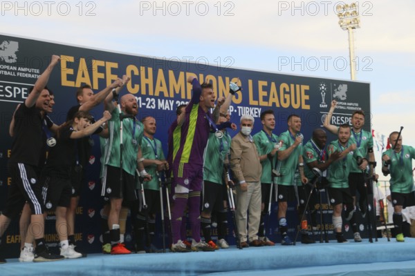 Football for the disabled amputees. The final match of amputee football between Sahinbey Belediye