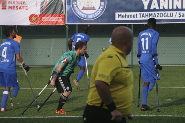 Football for the disabled amputees. The final match of amputee football between Sahinbey Belediye