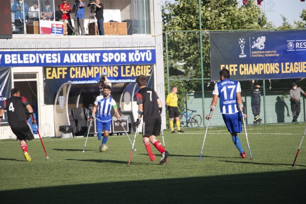 Football for the disabled amputees. The final match of amputee football between Sahinbey Belediye