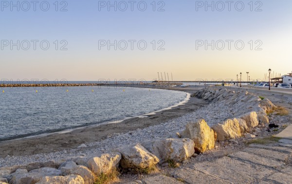 Coastal scenery at Saintes-Maries-de-la-Mer, the capital of the camargue in the south of France