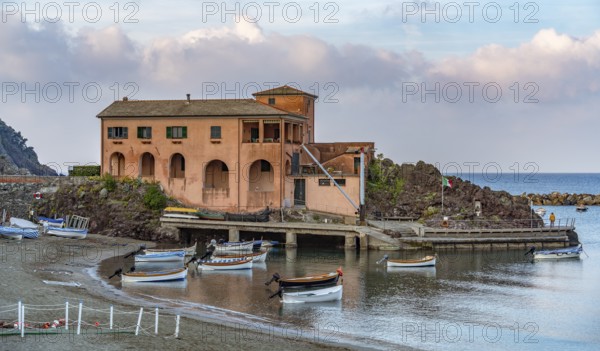 Scenery around Levanto, a small town at a coastal area in the province of La Spezia in Liguria,
