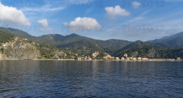 Scenery around a coastal area named Cinque Terre in Liguria, located in the northwest of Italy at