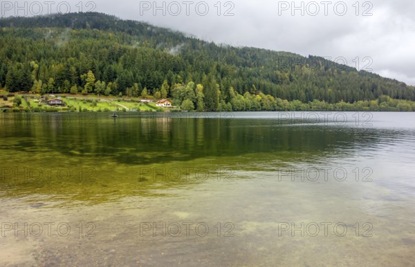 Waterside scenery around Gerardmer in France, a commune in the Vosges department in Grand Est in