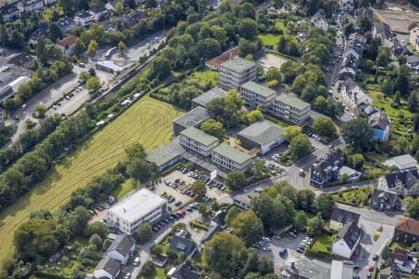 Aerial photo, Städt. Realschule SRG in Gevelsberg, Ruhr area, North Rhine-Westphalia, Germany,