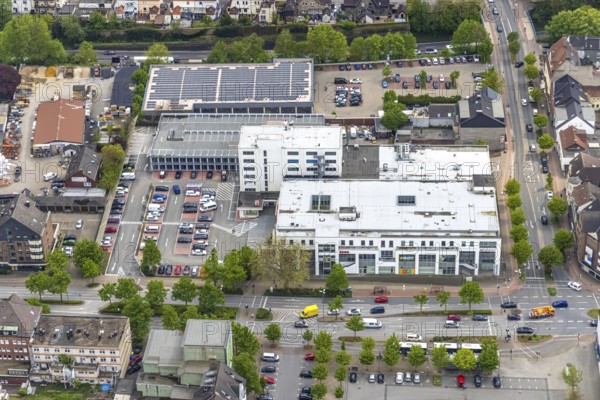 Aerial photo, construction site Glückauf-Center, planned refurbishment and renovation, Gladbeck,