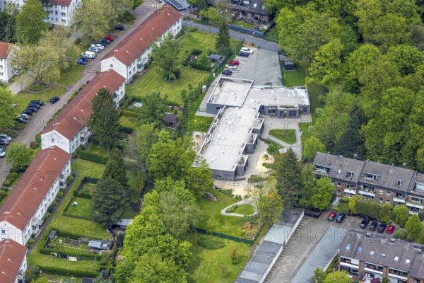 Aerial view, SKF Kindergarten Oase, Butendorf, Gladbeck, Ruhr area, North Rhine-Westphalia,