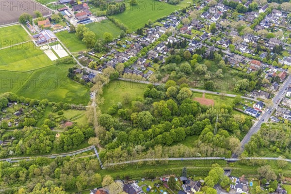 Aerial view, potential new development area at Johowstraße, Rentfort, Gladbeck, Ruhr area, North