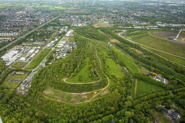 Aerial photograph, Moltke spoil tip, Natroper Feld nature reserve, Brauck, Gladbeck, Ruhr area,