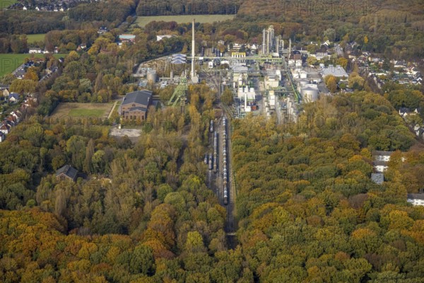 Aerial view, Ineos Phenol chemical plant in the district of Zweckel in Gladbeck, Ruhr area, North
