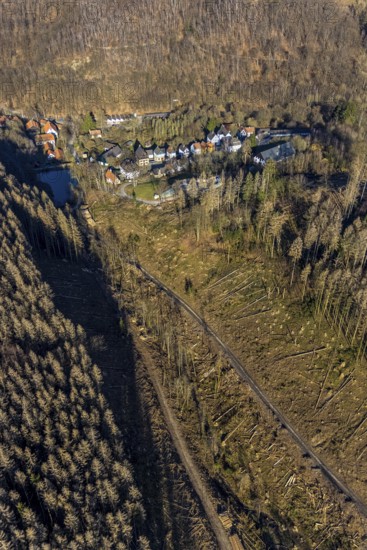 Aerial photograph, LWL-Freilichtmuseum Hagen, Eilpe, Hagen, Ruhr area, North Rhine-Westphalia,