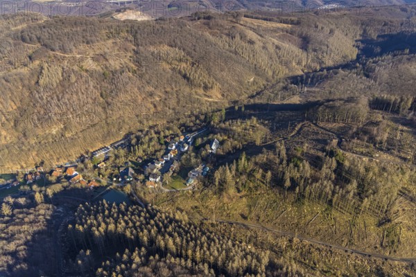 Aerial photograph, LWL-Freilichtmuseum Hagen, Eilpe, Hagen, Ruhr area, North Rhine-Westphalia,