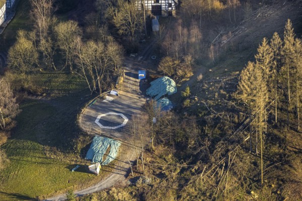Aerial photograph, LWL-Freilichtmuseum Hagen, Eilpe, Hagen, Ruhr area, North Rhine-Westphalia,