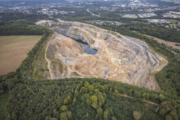 Aerial view, Donnerkuhle quarry Hagen Halden in the district Lennetal in Hagen, Ruhr area, North