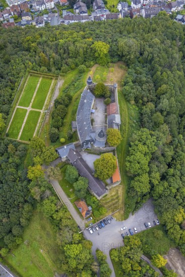 Aerial photograph, Hohenlimburg Castle on the Schlossberg in the Hohenlimburg district of Hagen,