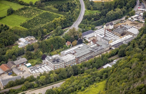 Aerial view, industrial area Delstern with factory premises Wippermann jun. in the district