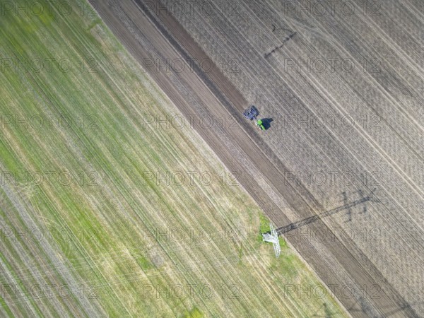Field work, tractor, ploughing, cultivating, sowing peas, fertilising, agricultural work,
