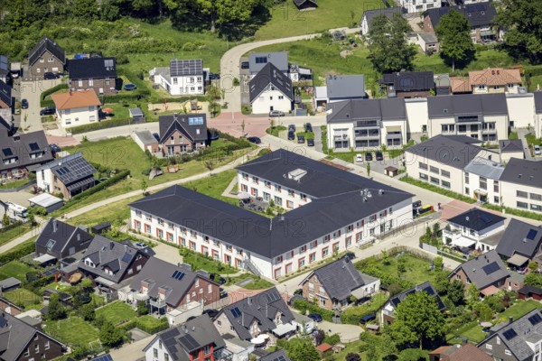 Aerial view, Alloheim Senioren-Residenz Sythen am See, Sythen, Haltern am See, Ruhr area, North