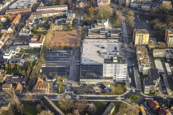 Aerial view Rathauscenter and Kommunales Jobcenter Hamm AöR in Hamm, Ruhr area, North