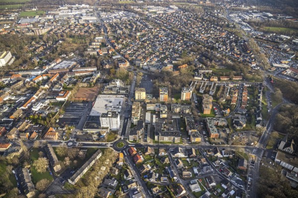 Aerial view Rathauscenter and Kommunales Jobcenter Hamm AöR in Hamm, Ruhr area, North