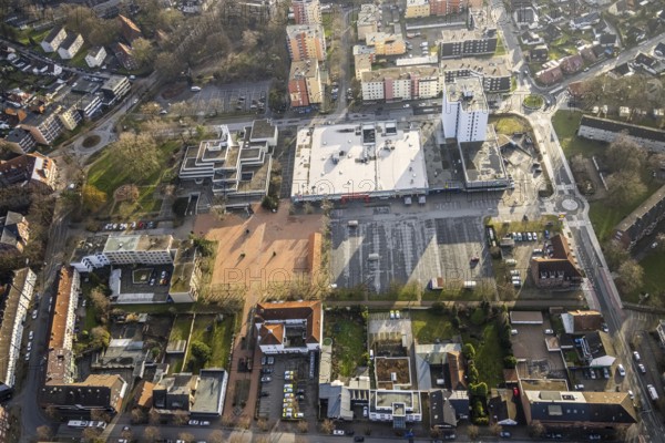 Aerial view Rathauscenter and Kommunales Jobcenter Hamm AöR in Hamm, Ruhr area, North