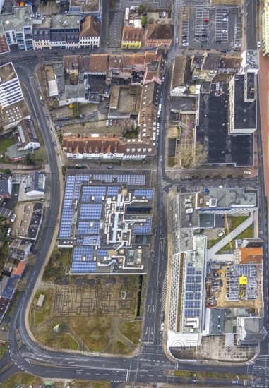Aerial view Chattanoogaplatz with CinemaxX Hamm in Hamm, Ruhr area, North Rhine-Westphalia,