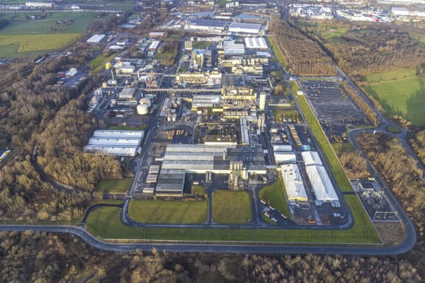 Aerial view DuPont and DuBay Polymer GmbH in the district of Uentrop in Hamm, Ruhr area, North