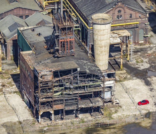 Aerial view, CreativRevier, former Ost Heinrich Robert mine, Herringen, Hamm, Ruhr area, North