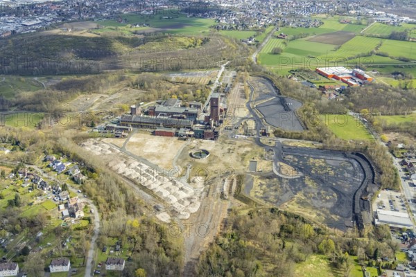 Aerial view, CreativRevier, former Ost Heinrich Robert mine, Herringen, Hamm, Ruhr area, North