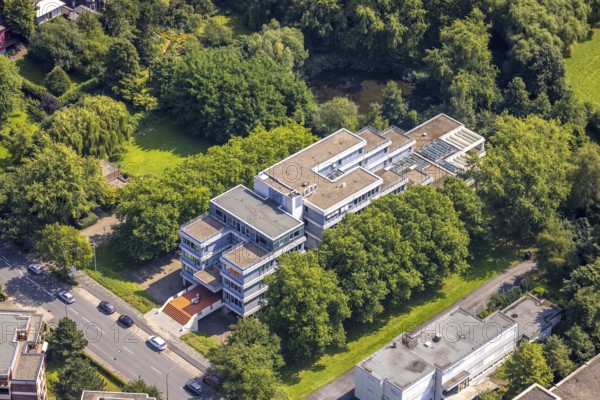 Aerial view, LAG Regional Labour Court Hamm in Uentrop, Hamm, Ruhr area, North Rhine-Westphalia,
