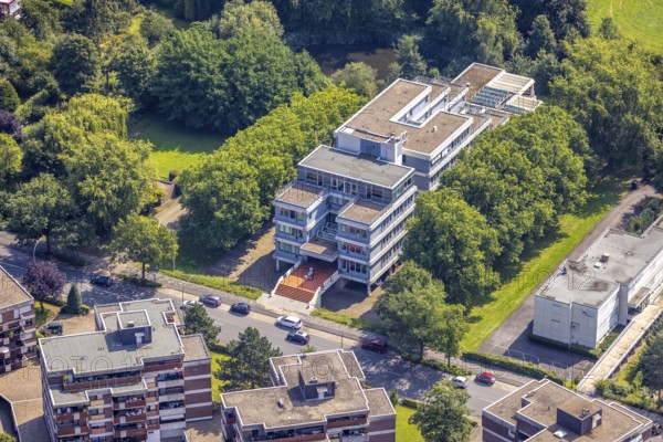 Aerial view, LAG Regional Labour Court Hamm in Uentrop, Hamm, Ruhr area, North Rhine-Westphalia,