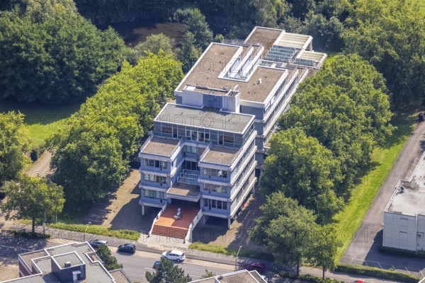 Aerial view, LAG Regional Labour Court Hamm in Uentrop, Hamm, Ruhr area, North Rhine-Westphalia,