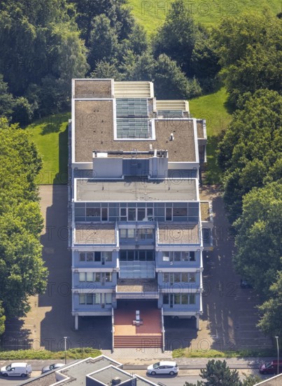 Aerial view, LAG Regional Labour Court Hamm in Uentrop, Hamm, Ruhr area, North Rhine-Westphalia,
