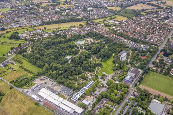 Aerial photo, Maximilianpark leisure park, Uentrop, Hamm, Ruhr area, North Rhine-Westphalia,