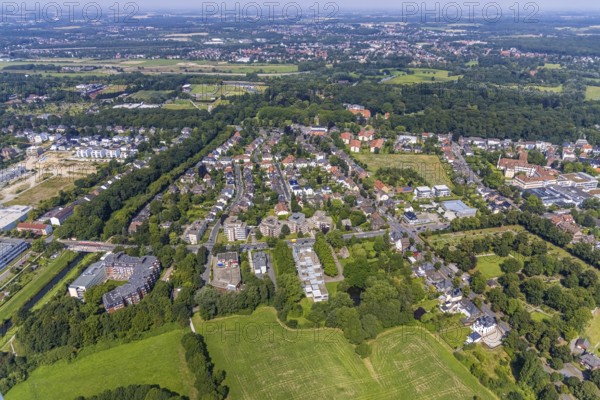 Aerial view, LAG Regional Labour Court Hamm in Uentrop, Hamm, Ruhr area, North Rhine-Westphalia,