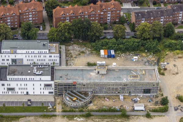 Aerial view, construction area SCI:Q Science Quarter Hamm, Paracelsuspark, Hamm-Lippstadt
