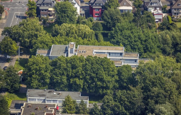 Aerial view, LAG Regional Labour Court Hamm in Uentrop, Hamm, Ruhr area, North Rhine-Westphalia,