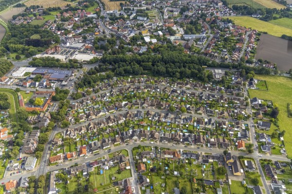 Aerial view, colliery housing estate Alte Kolonie with Beverstraße, Eckeystraße,