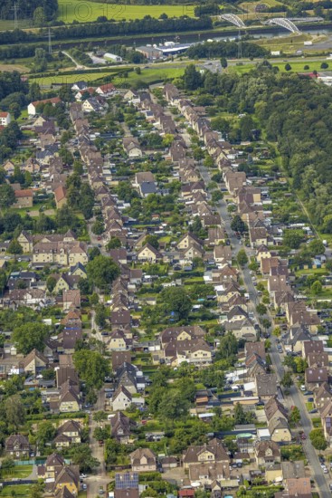 Aerial view, Isenbecker Hof colliery housing estate with Am Bremsberg, Juffernbuschstraße and