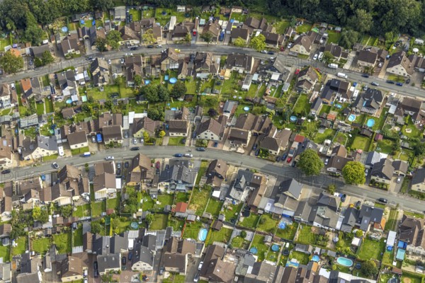 Aerial view, colliery housing estate Alte Kolonie with Beverstraße, Eckeystraße,