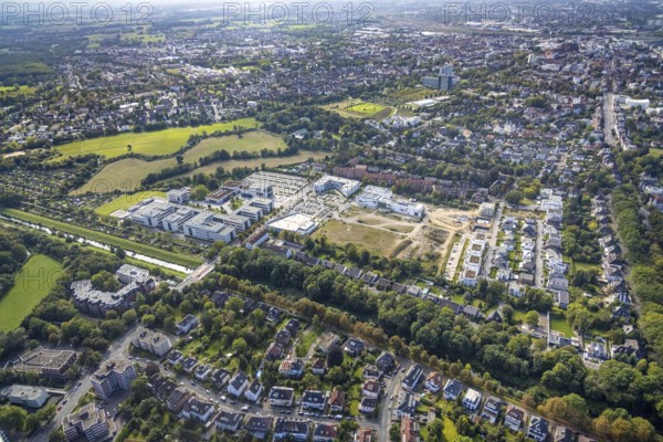 Aerial view, Hamm-Lippstadt University of Applied Sciences and the construction site at SCI:Q