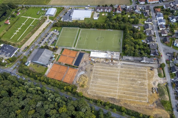Aerial view, construction site at the Hammer SC sports facility between Hubert-Westermeier-Straße