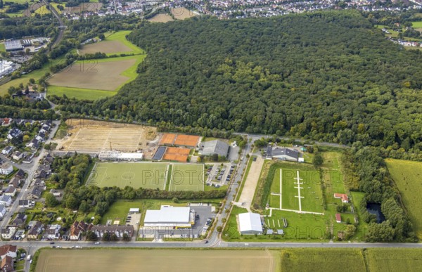 Aerial view, construction site at the Hammer SC sports facility between Hubert-Westermeier-Straße