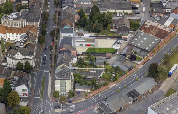 Aerial view, new kindergarten Wilhelmstraße in the district Mitte in Hamm, Ruhr area, North
