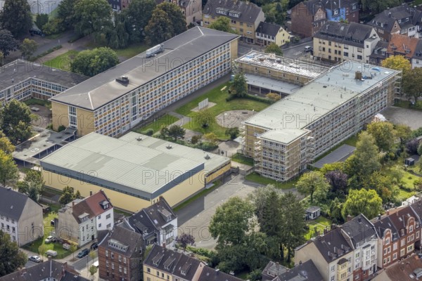 Aerial photo, Eduard-Spranger-Berufskolleg in the Mitte district of Hamm, Ruhr area, North