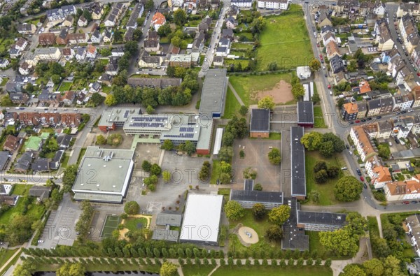 Aerial view, Märkisches Gymnasium Hamm and Friedrich-Ebert-Realschule in the district Pelkum in