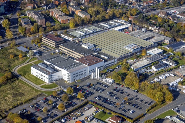 Aerial view, Hella GmbH in the district Bockum-Hövel in Hamm, Ruhr area, North Rhine-Westphalia,